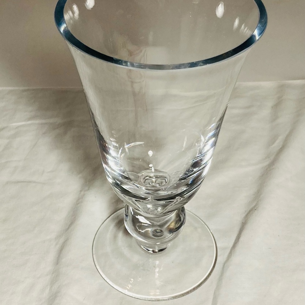 Vintage large heavy crystal tumbler modern classical urn shape